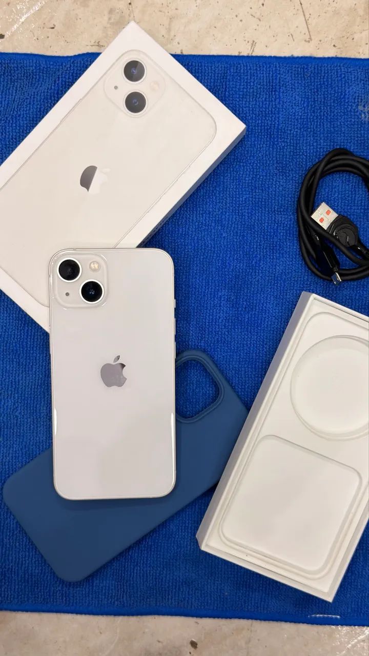 iPhone 13 branco novinho todo original 