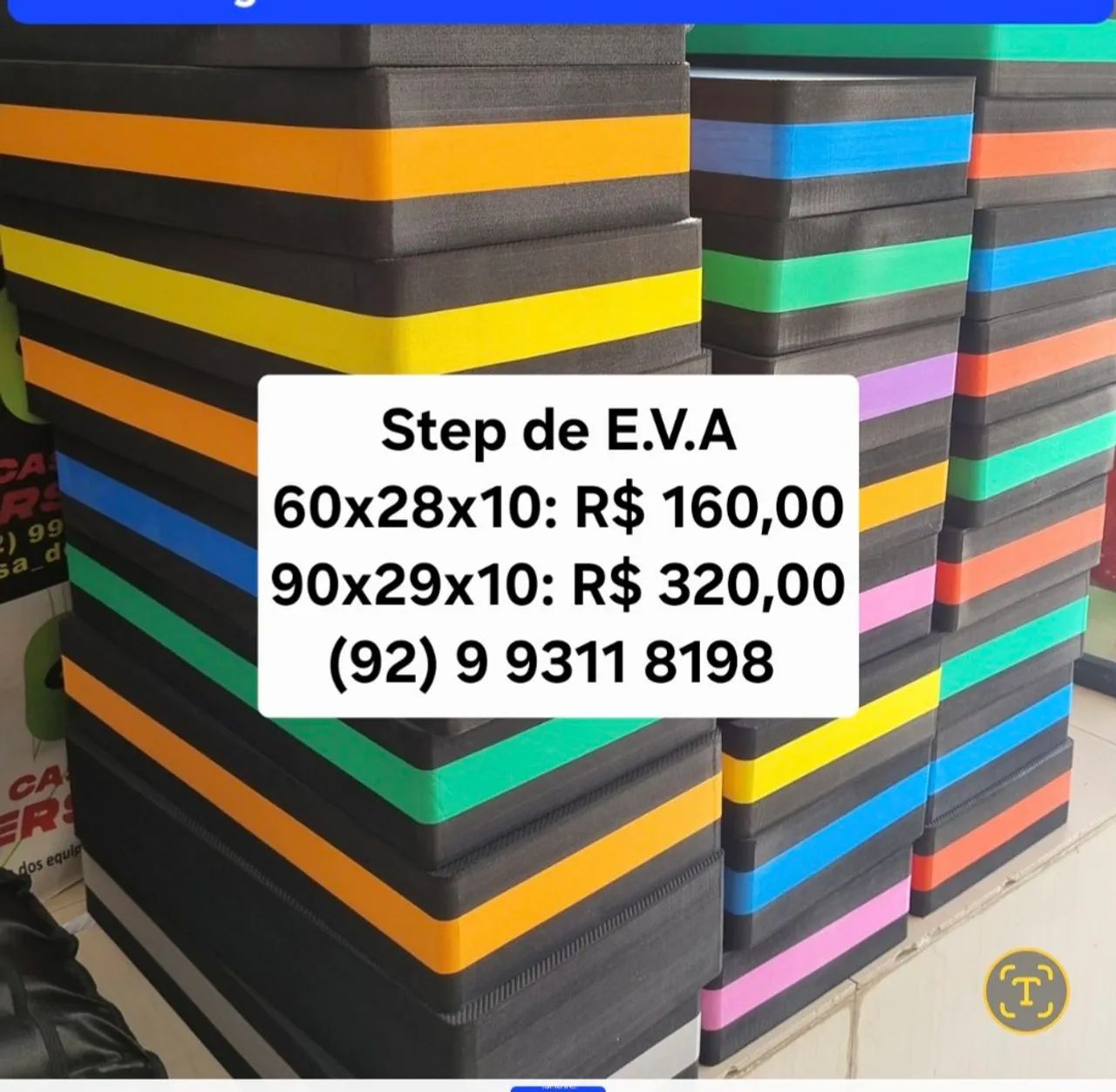 Step de E.V.A e Step de Madeira,  revestido de E.V.A 