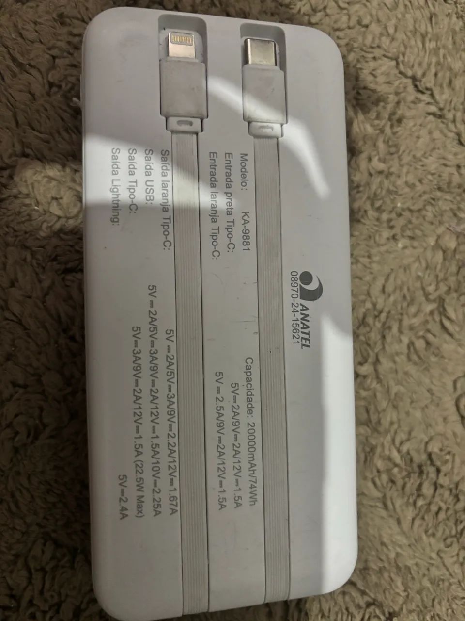 Vendo carregador portátil de 20000mAh - Foto 3