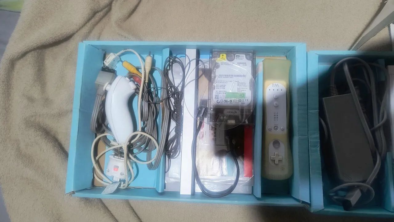 Nintendo Wii na caixa 