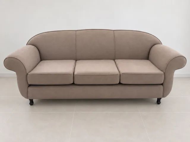 Sofá Vintage 3 Lugares+ 2 Poltronas Couro (Usado) 