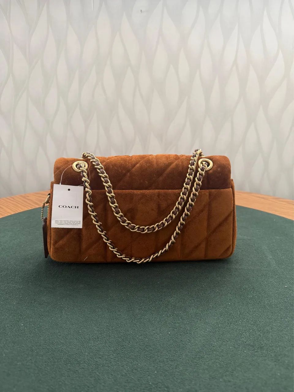 Coach tabby 26 em suede marrom  - Foto 2
