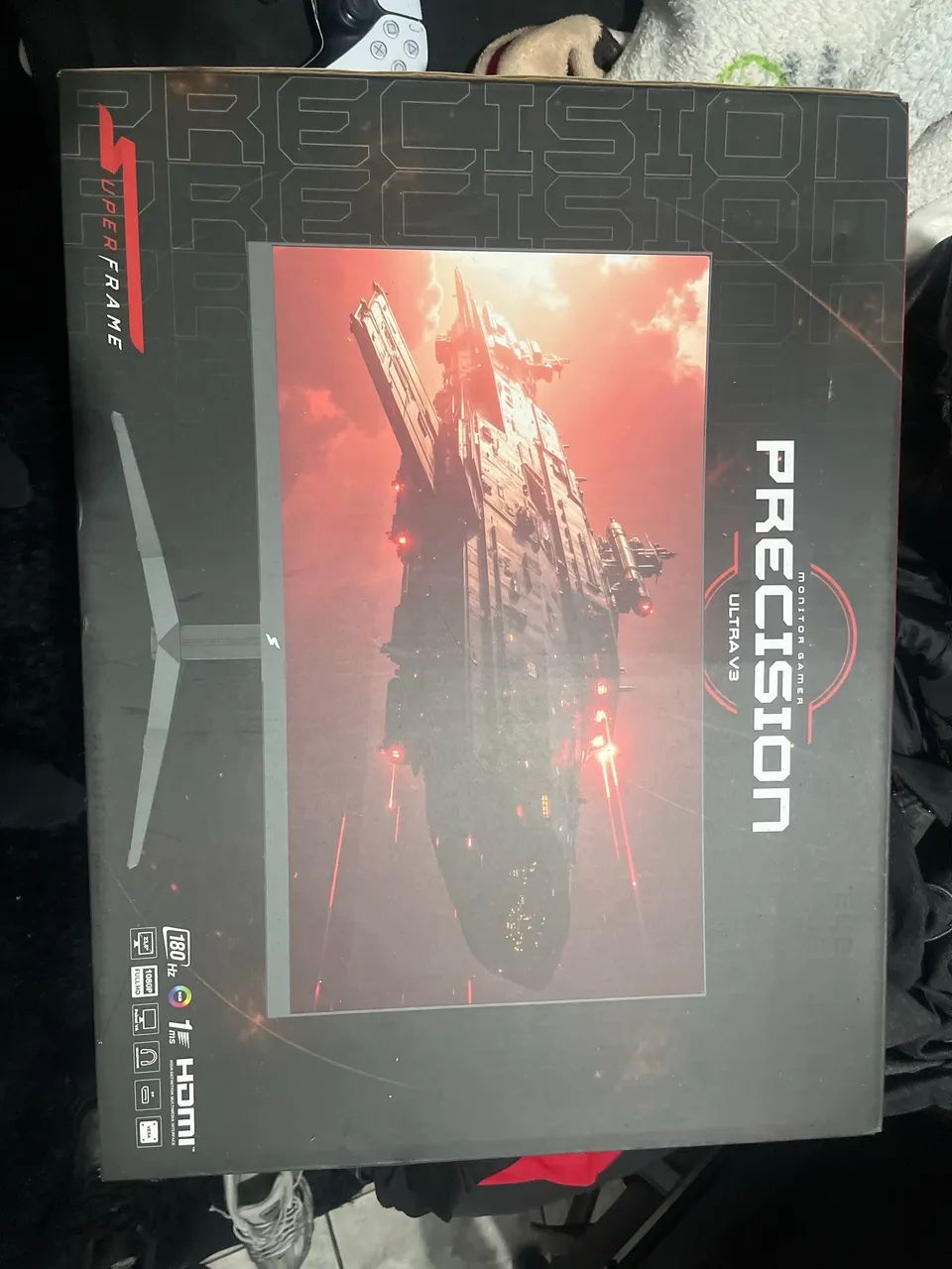monitor PCYES Precision Ultra V3, com 180 Hz, 1 ms, Full HD e HDMI