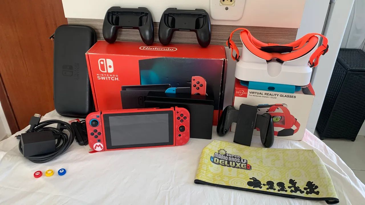 NINTENDO SWITCH +57 JOGOS+ACESSÓRIOS - Consoles de Vídeo Game