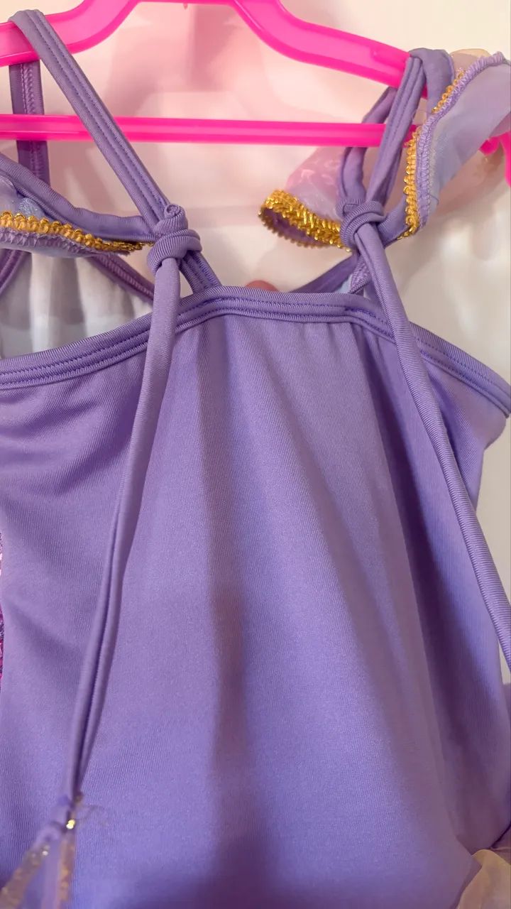 Fantasia Infantil de Bailarina/Fada Lilás com Paetês - Tam. 3 a 6 anos - Foto 4
