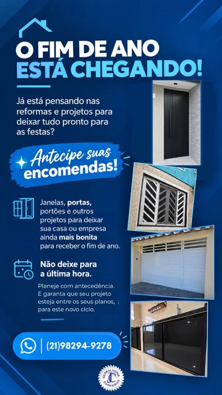 Serralheria de ferro e alumínio, e vidraçaria e vidros temperado 