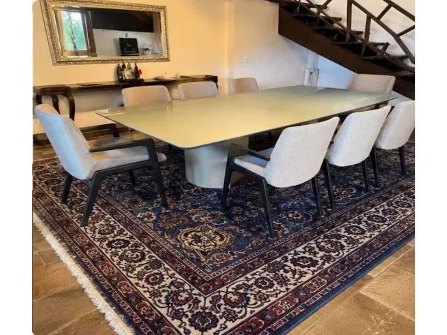 Mesa de Jantar Breton + 8 Cadeiras ? 2,40x1,20m