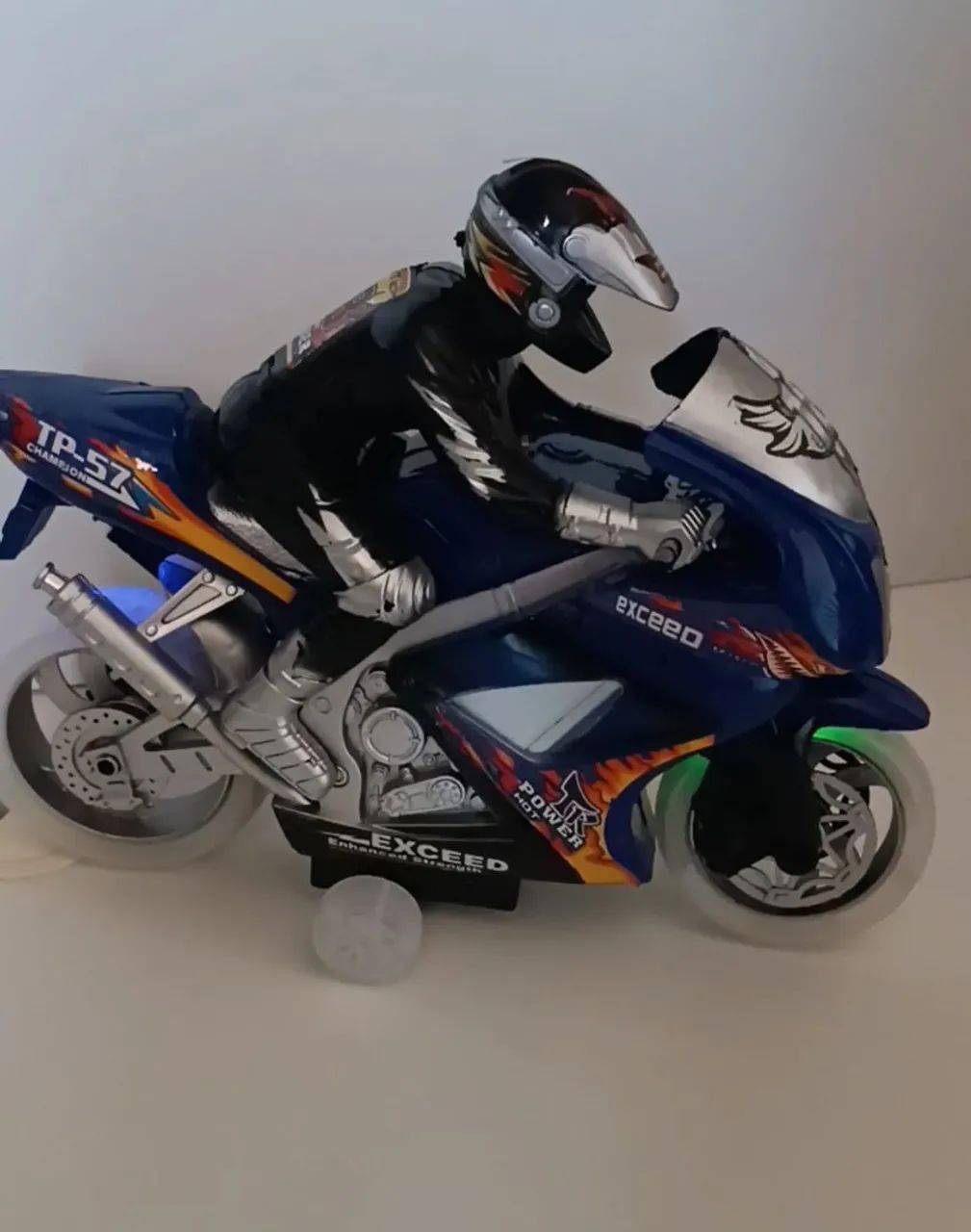 Moto de fricção com som e luzes (funcionando)