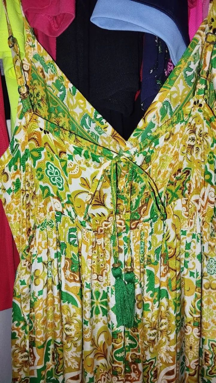 Vestido indiano amarelo pouco usado e bem conservado  - Foto 4