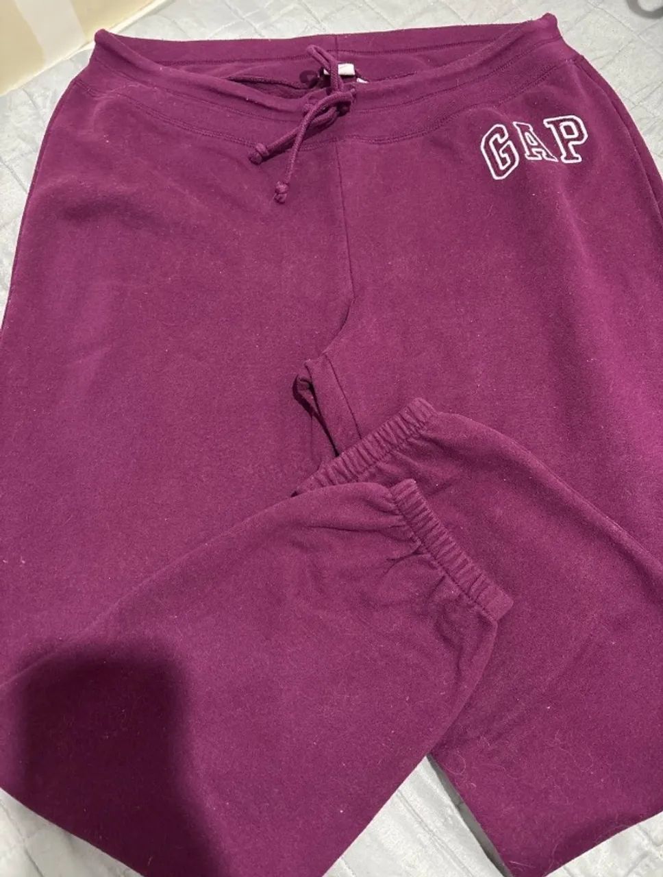 Calça Jogger de Moletom Roxo Gap