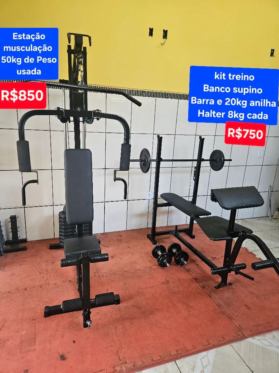 Kit treino parcelo cartão 