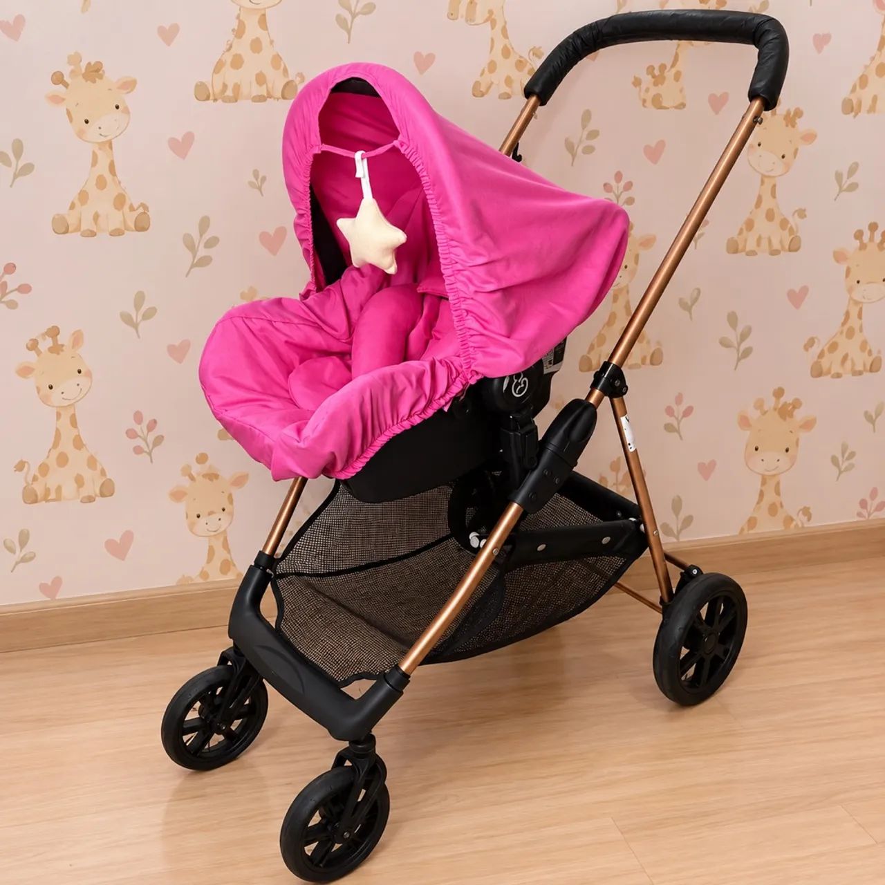 Kit carrinho Moisés e bebê conforto  - Foto 4