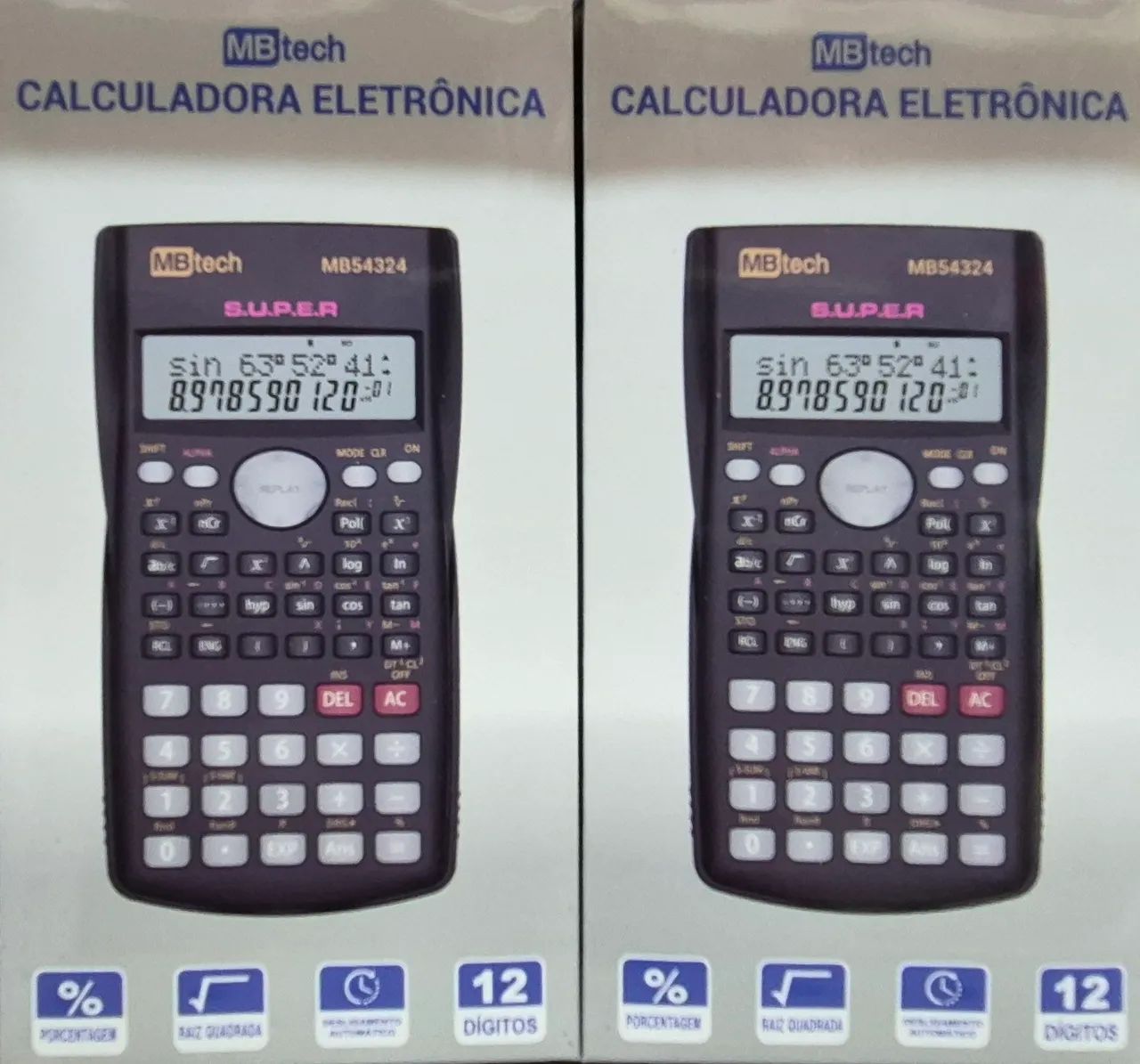 SCIENTIFIC CALCULATOR WITH 2 LINES AND 12 DIGITS