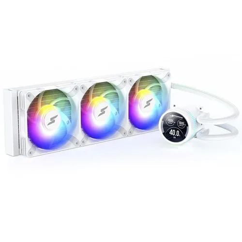 Water Cooler SuperFrame ISENGARD SMART, ARGB, 360mm, Intel-AMD, Controladora, White,Novo, 