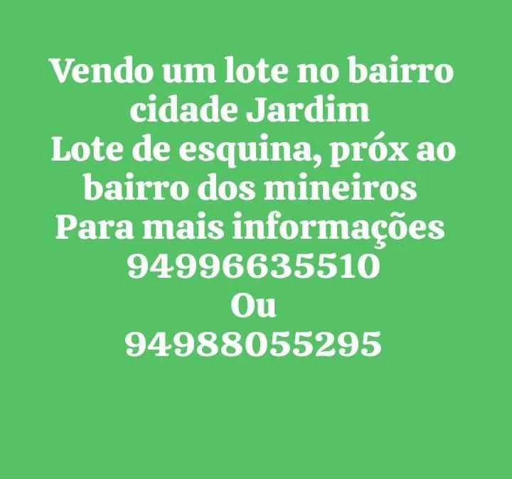 Vendo um lote 