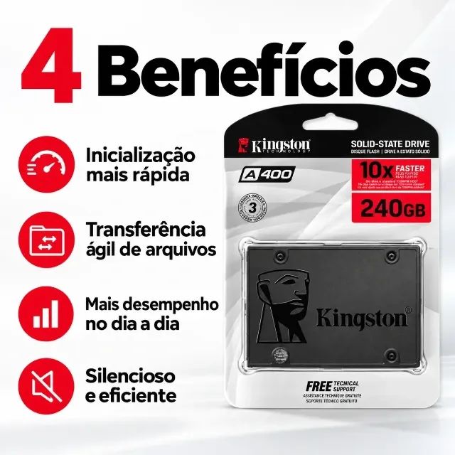 Ssd Interno Kingston A400 240gb Original  - Foto 5
