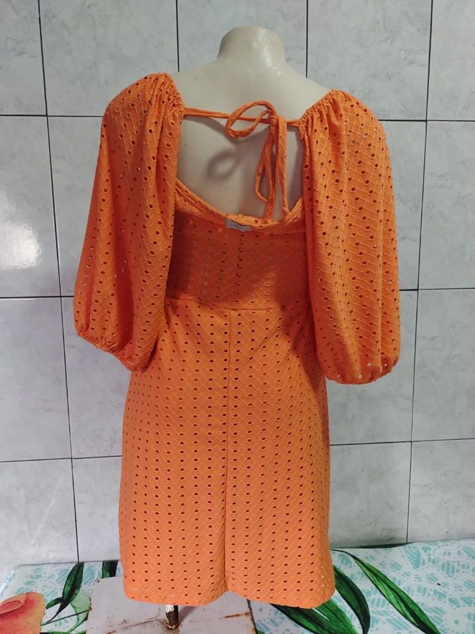 Vestido Laranja Brechó  - Foto 3