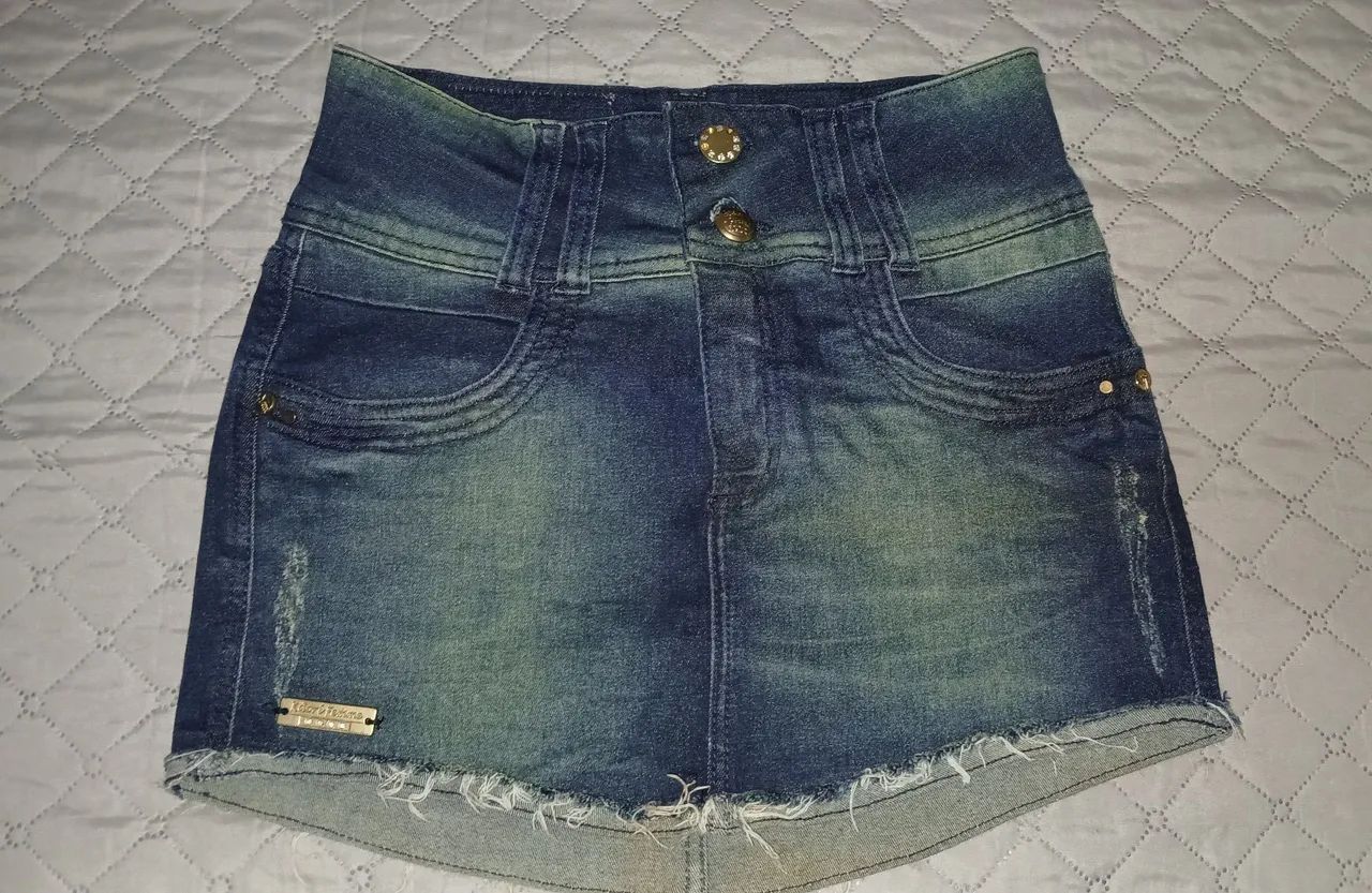 Saia Jeans tam. 38 com elasticidade 