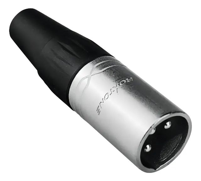Plug Xlr Macho 3 Pinos Niquelado Resistente Rx3mp-nt Roxtone - Foto 3