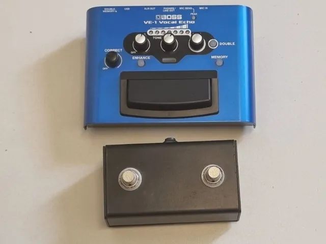 Pedal de Efeito Boss Vocal Echo VE-1 para Microfone com 7 Efeitos
