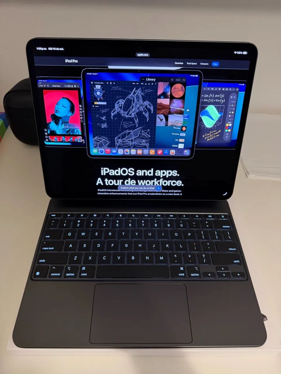 iPad Pro 13? M4 Wi-Fi + Cellular com teclado e Apple Pencil  - Foto 5