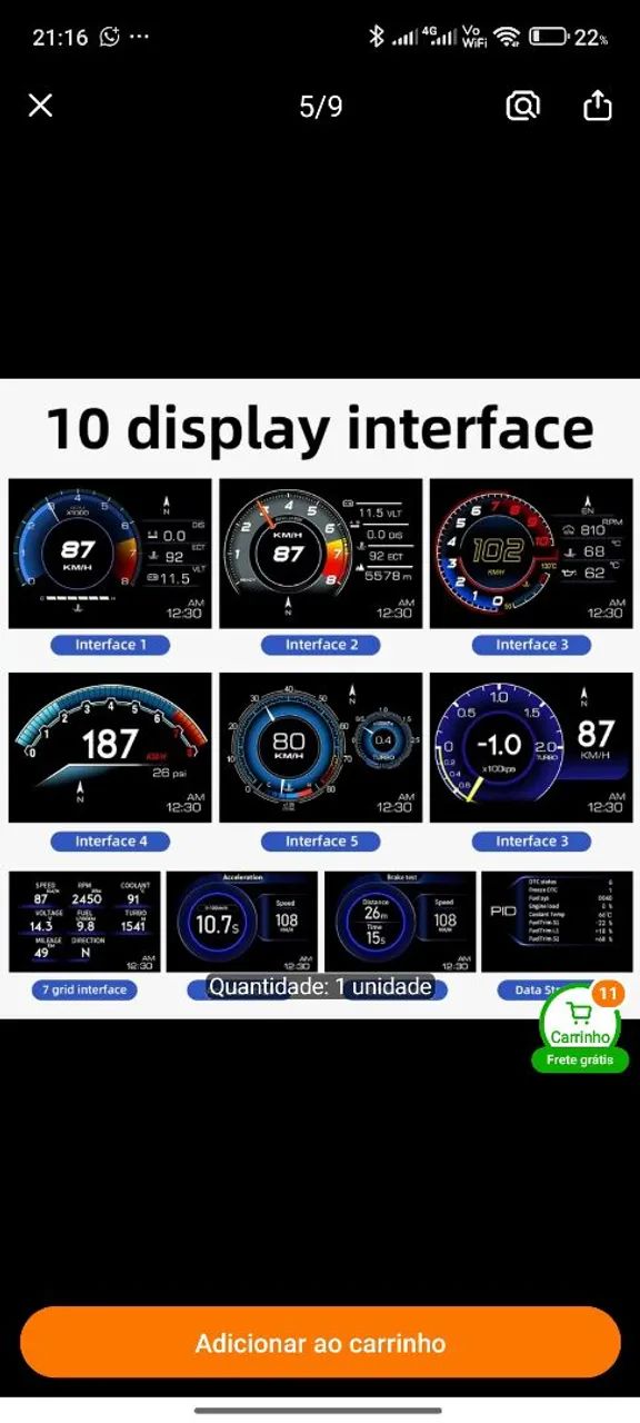 Scanner Hud odb2 universal para carro  - Foto 4