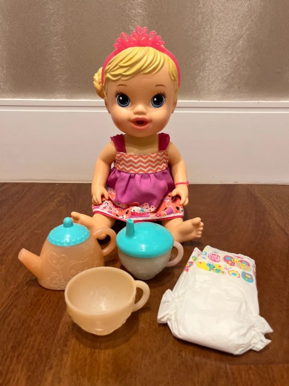 Boneca Baby Alive Hora Do Chá Loira Hasbro - Muito Nova