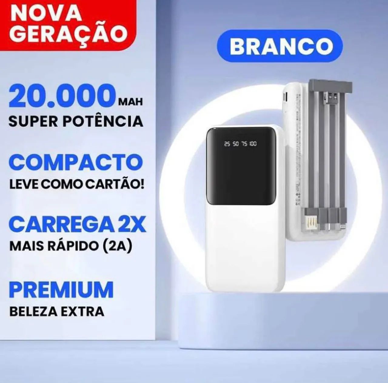 Carregador Portátil com 3 entradas - Foto 5