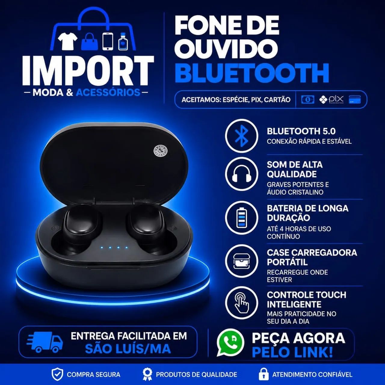 Fone de ouvido Bluetooth  - Foto 3