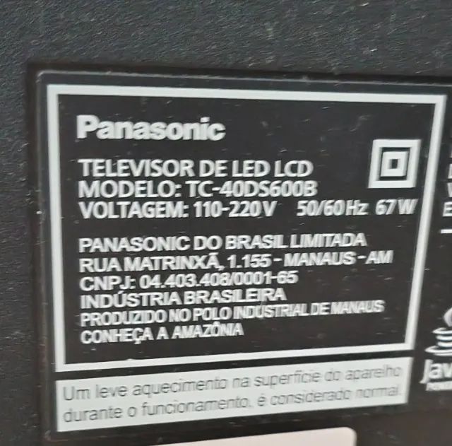 Tv Panasonic 40 polegadas funcionando perfeitamente  - Foto 3