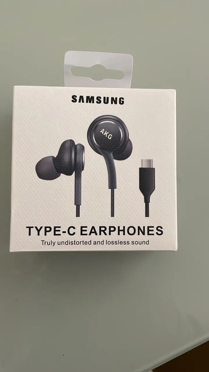 Fone de Ouvido Samsung tipo C com microfone e fio