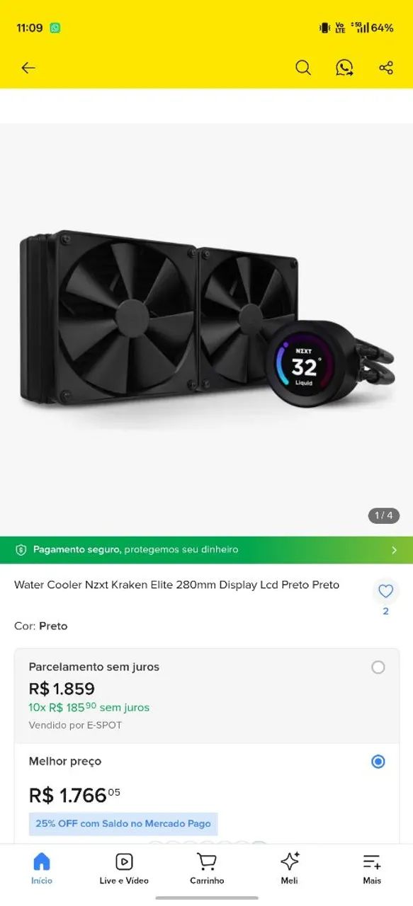 Water cooler NZXT 280mm - Foto 2