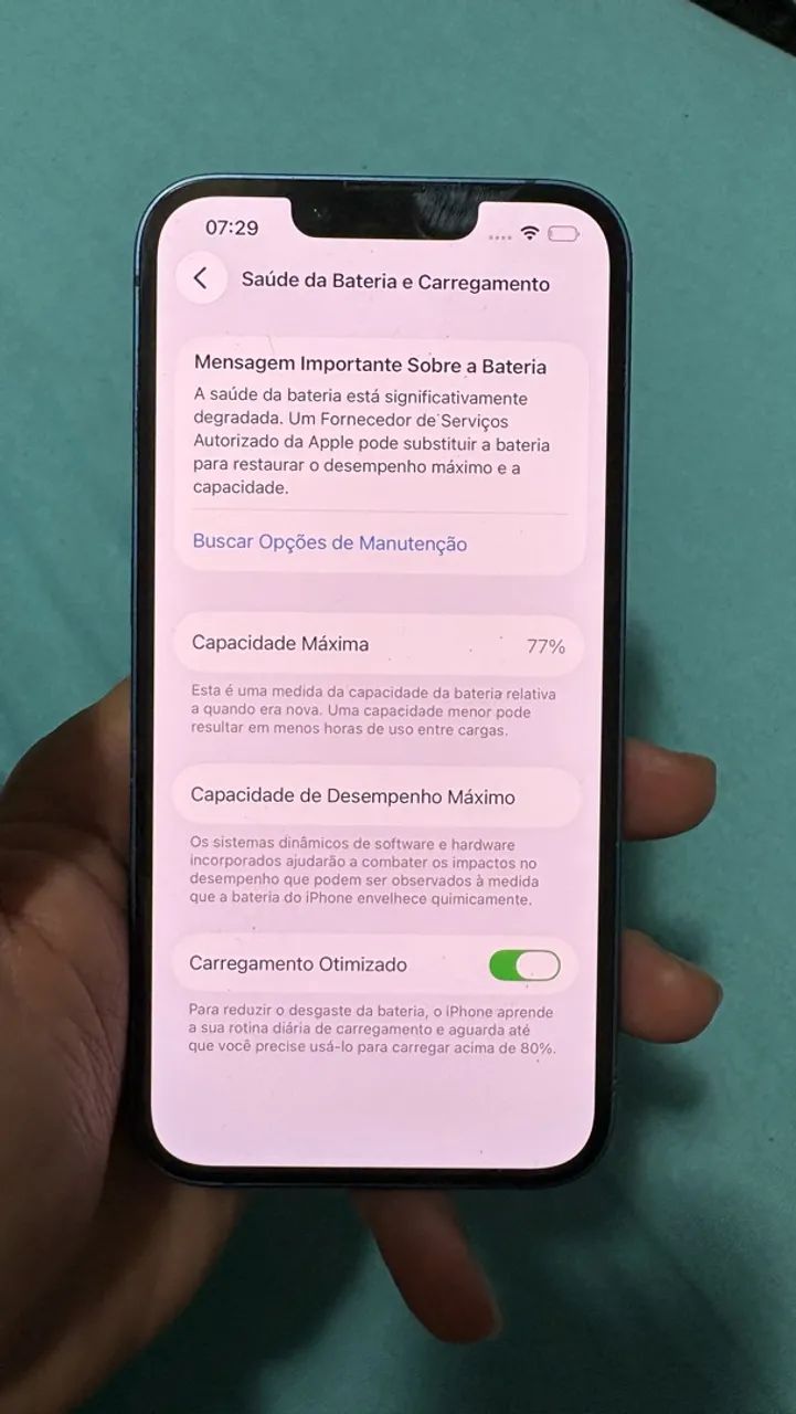 iPhone 13 azul 77% bateria  - Foto 2