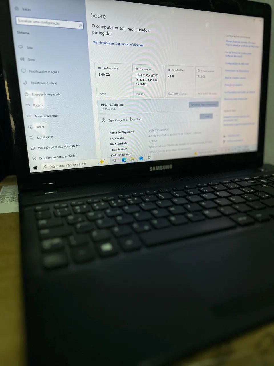 Notebook Samsung Core i5 / 8Gb RAM / NVidia  - Foto 2