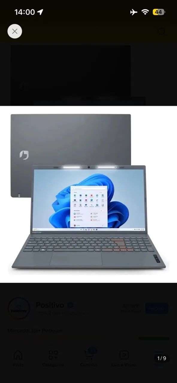Vendo notebook positivo 