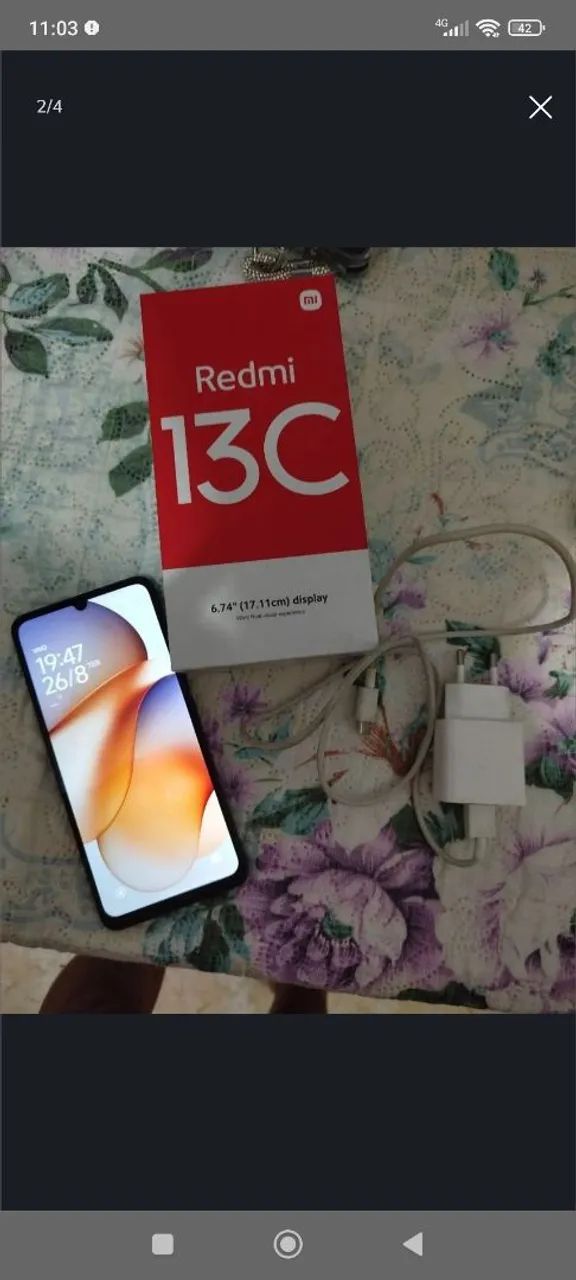 REDMI 13C NA CAIXA+ CARREGADOR + 11 CAPAS