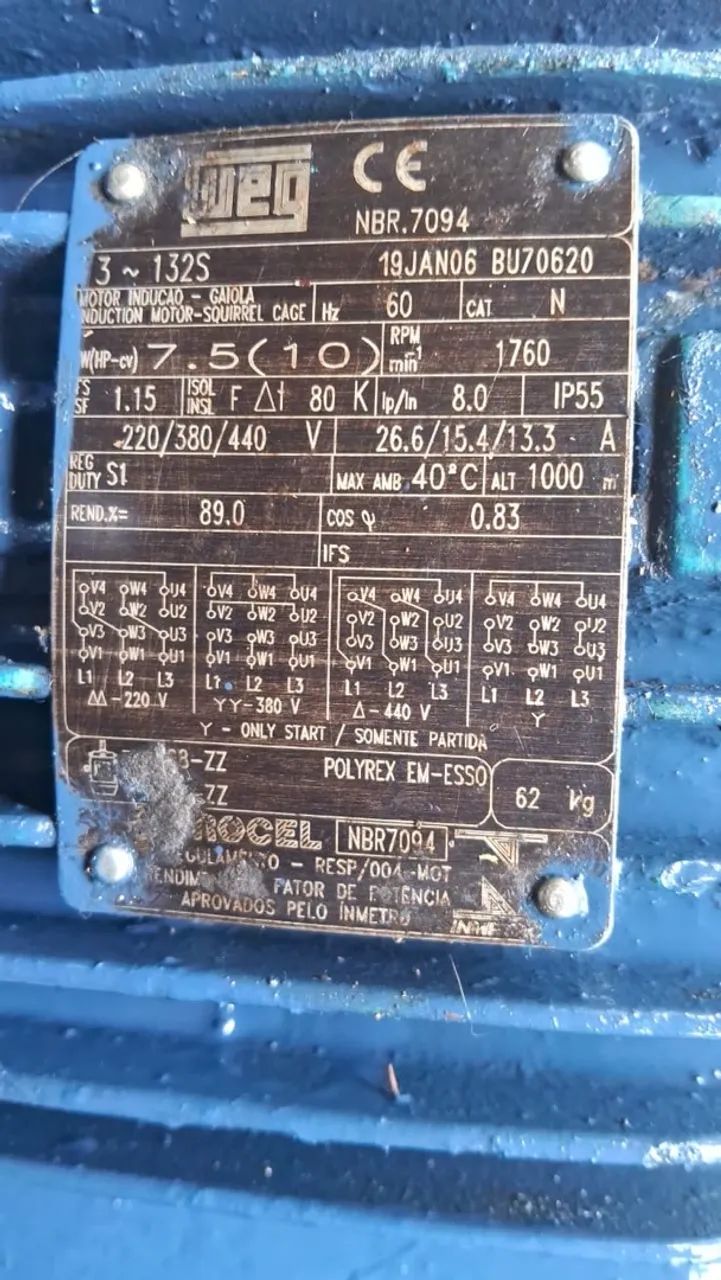 Motor elétrico trifásico  - Foto 4