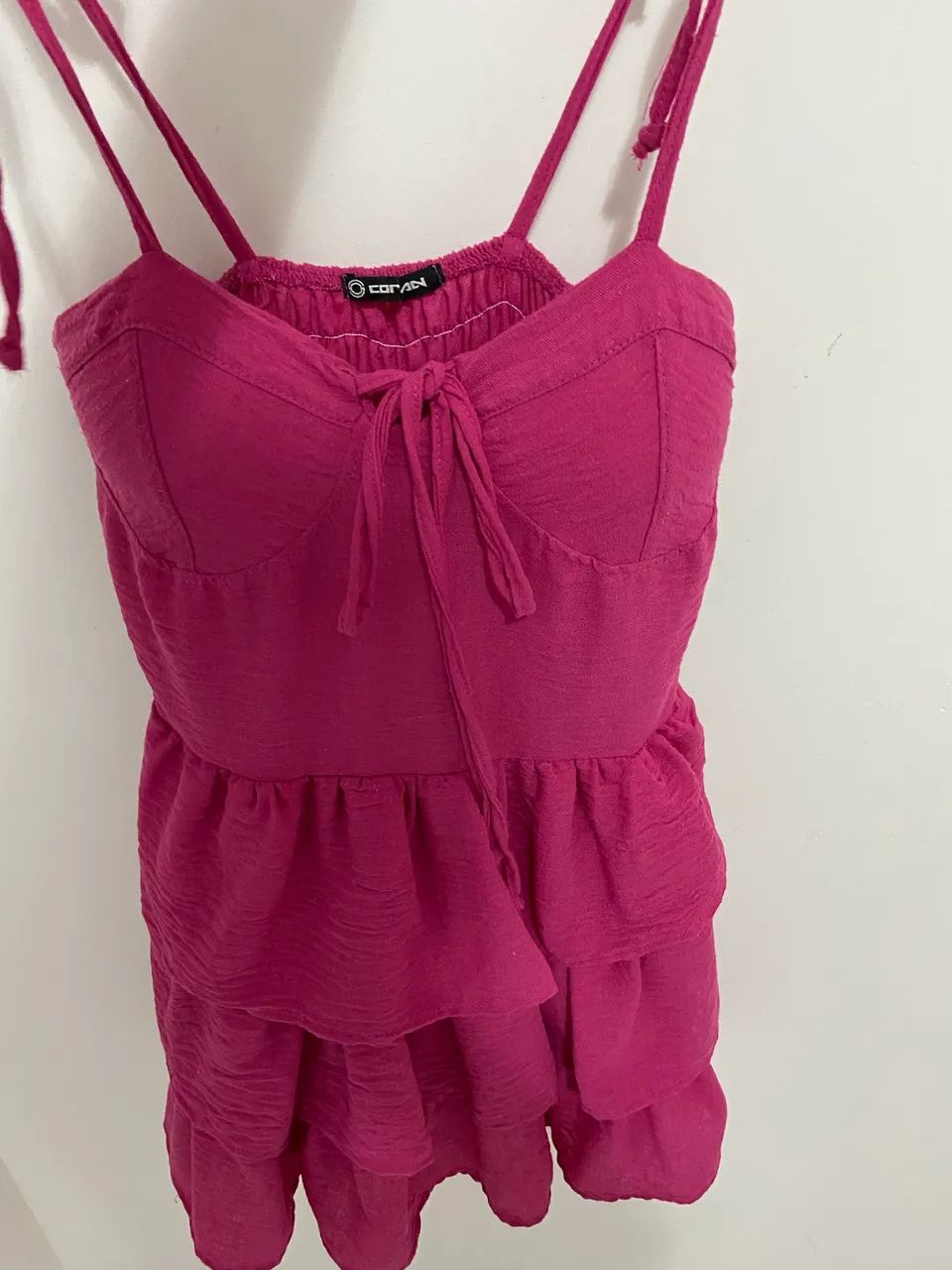 Vestido rosa com babados - Foto 2