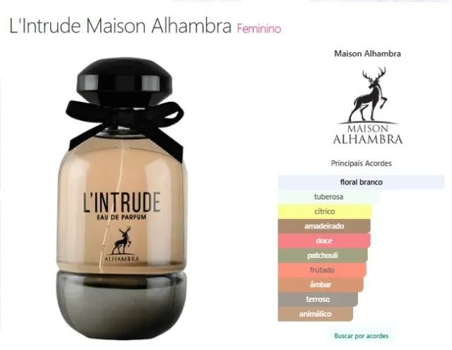 Perfume Maison Alhambra Intrude Eau De Parfum 100ml - Foto 4