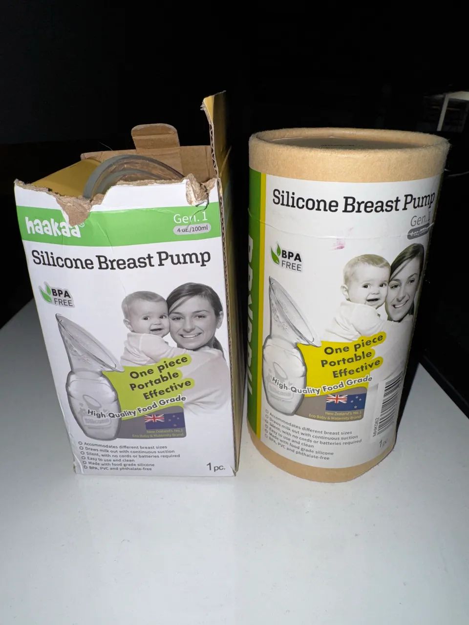 2 Hakaa bomba manual extratora leite 100ml: 1 nova e 1 usada