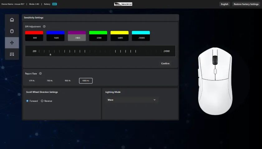 Mouse Gamer sem fio - SMAILWOLF RS7 - Foto 5