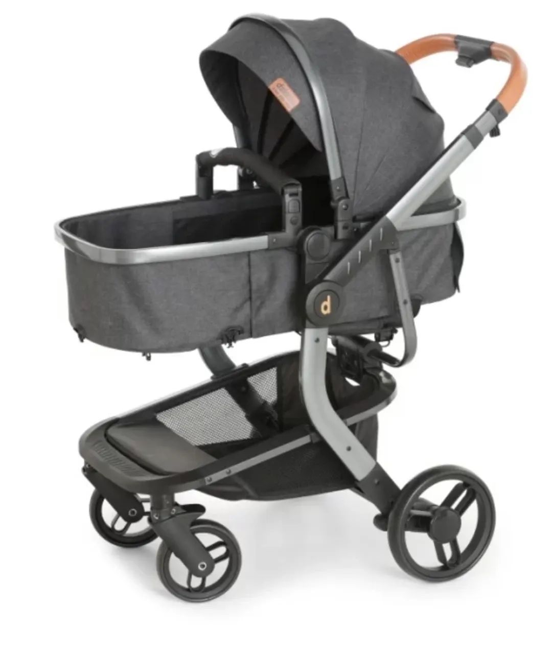 Carrinho de bebê com bebê conforto  - Foto 2