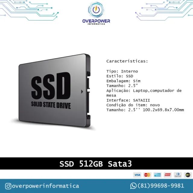 SSD Sata 512gb kingfast - NOVO