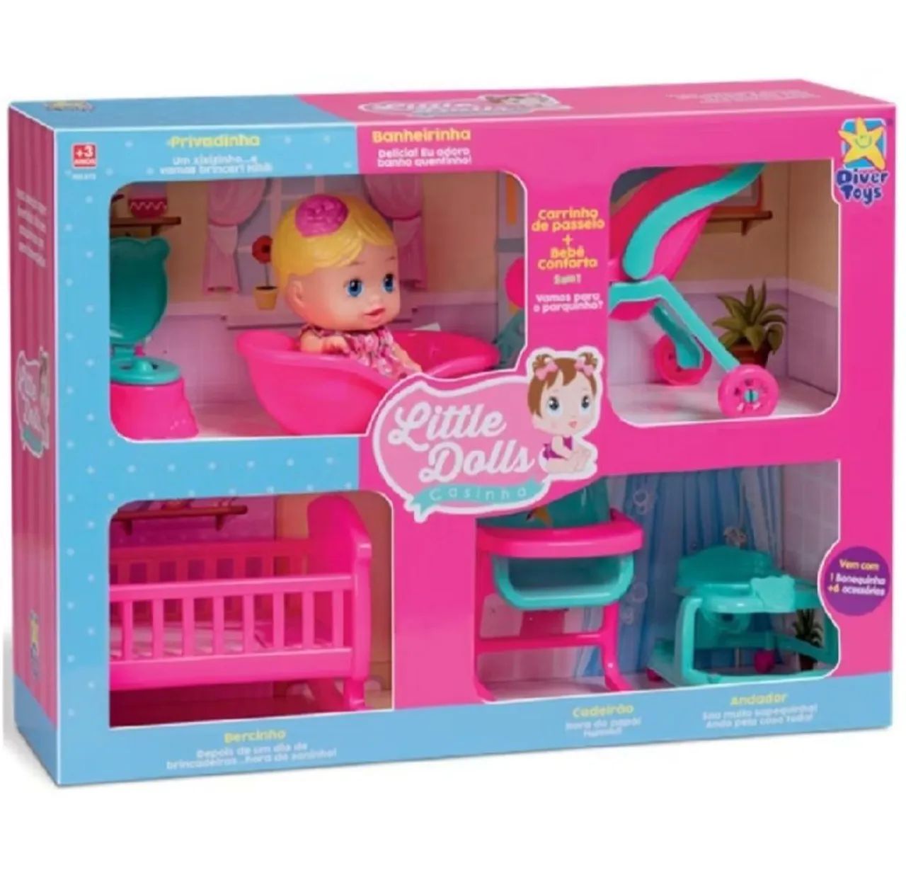 Casinha + 4 bonecas (Little Dolls)