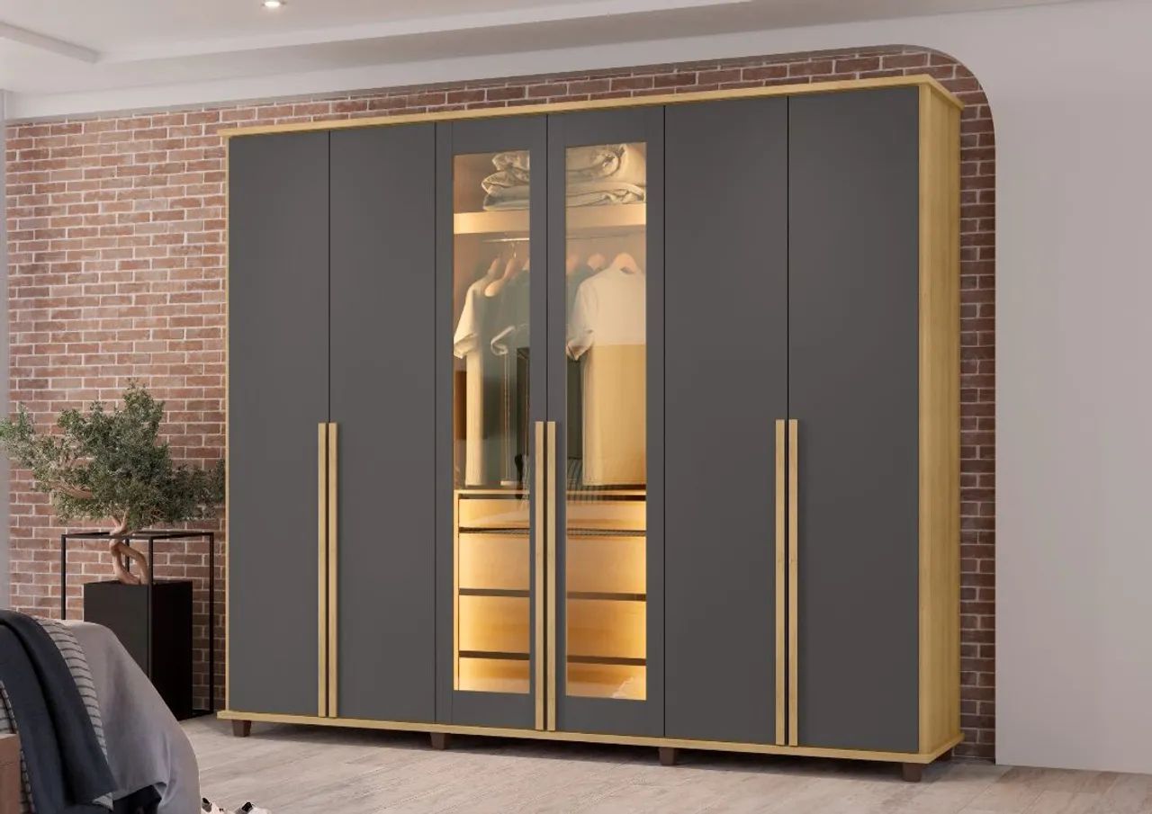 Guarda roupa com led grande casal - Foto 3