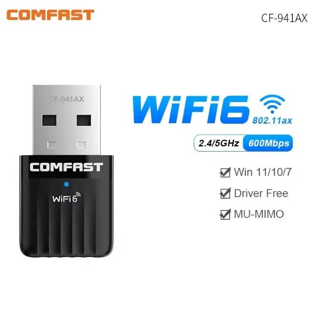 Adaptador Comfast Wifi 6 Usb 600mbps 2.4g 5g