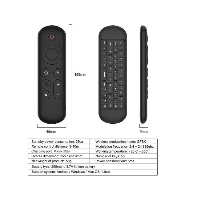 LELONG Mini Air Mouse Remote Control Wireless Keyboard451035451863214084