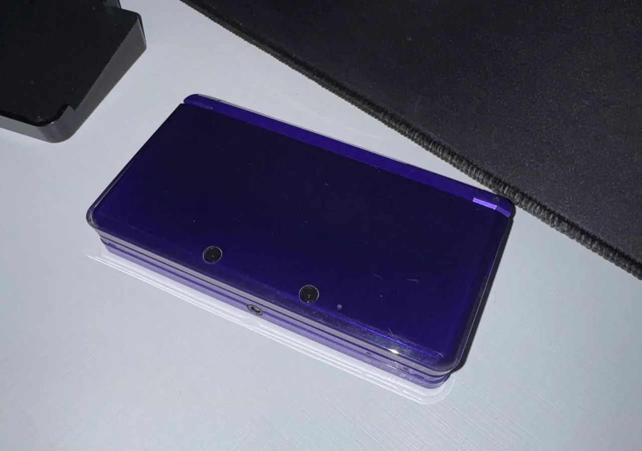Nintendo 3DS Midnight Purple + Mario Kart 7 + Base e Carregador Original