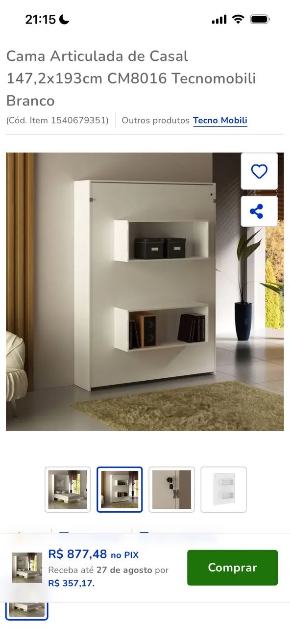 Cama casal retrátil com colchão  - Foto 2