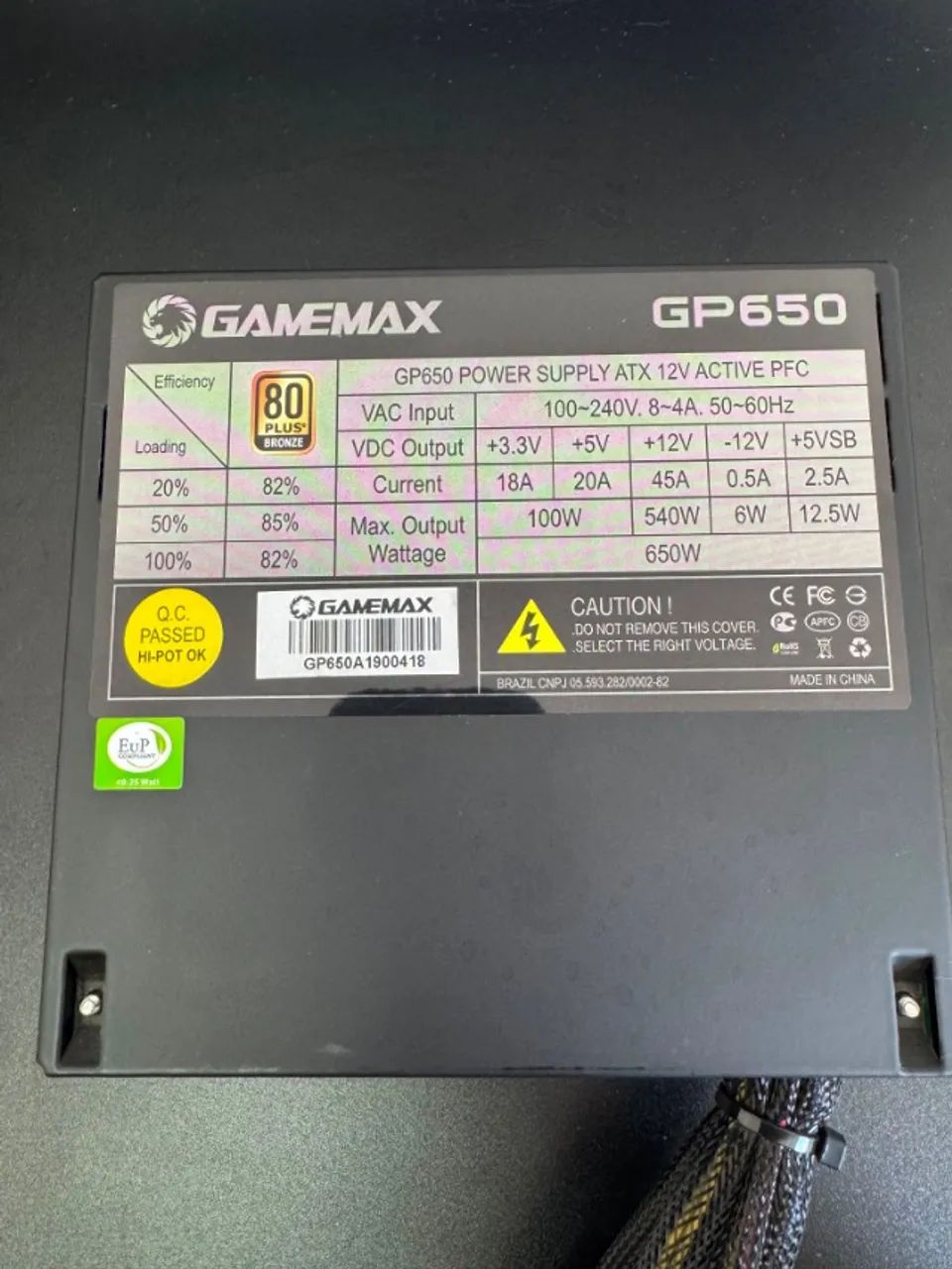 Fonte GameMax GP650 650W 80 Plus Bronze - Foto 3